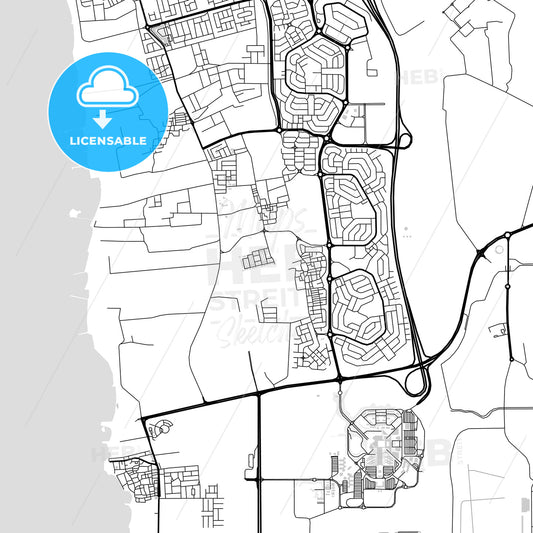 Downtown map of Dār Kulayb, Southern Governorate, Bahrain