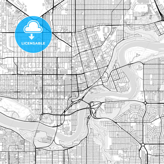 Downtown map of Edmonton, Canada