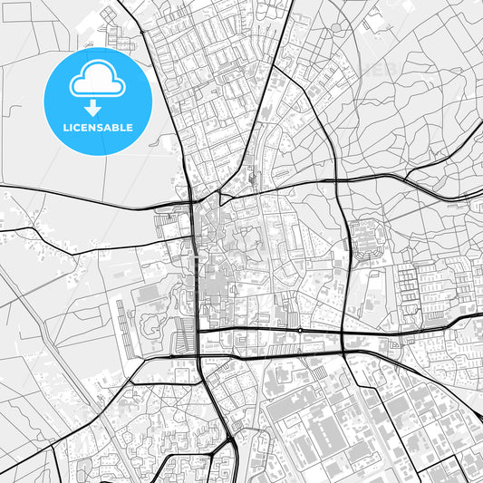 Downtown map of Emmen, Netherlands