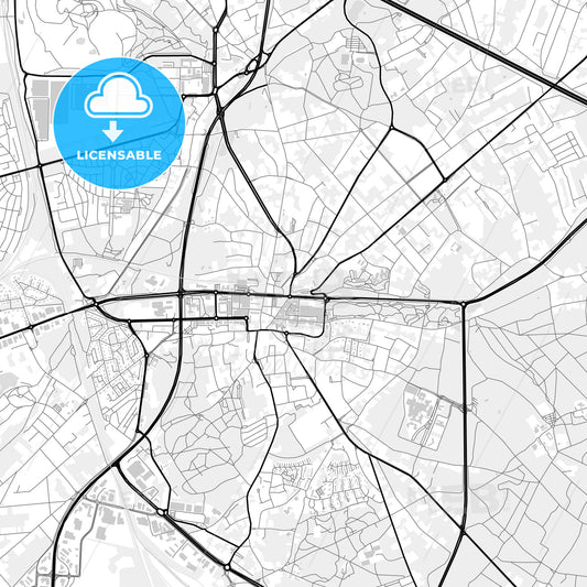 Downtown map of Genk, Belgium