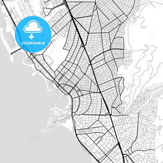 Downtown map of Glyfada, Greece