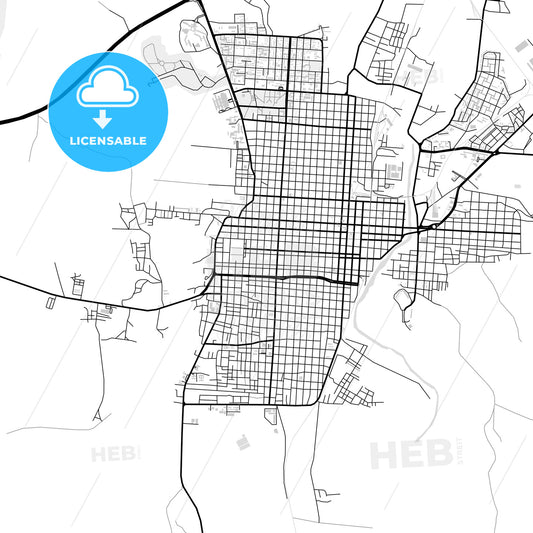 Downtown map of Guantánamo, Cuba