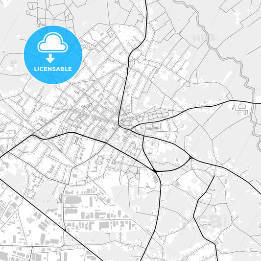 Downtown map of Heist-op-den-Berg, Belgium