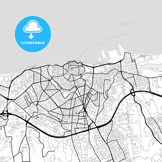 Downtown map of Heraklion, Greece