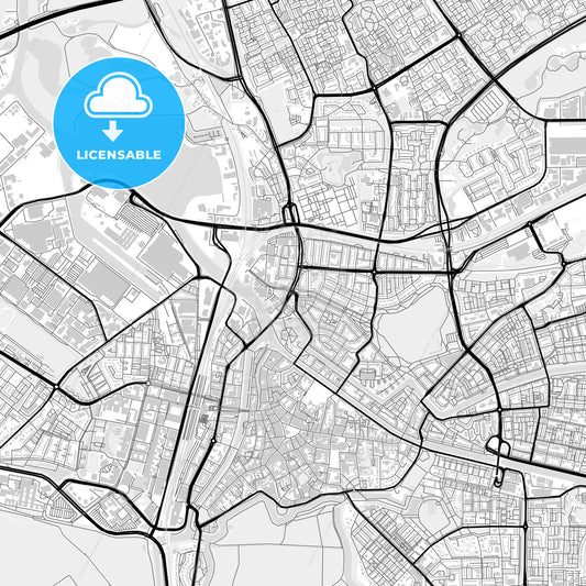 Downtown map of Hertogenbosch, Netherlands