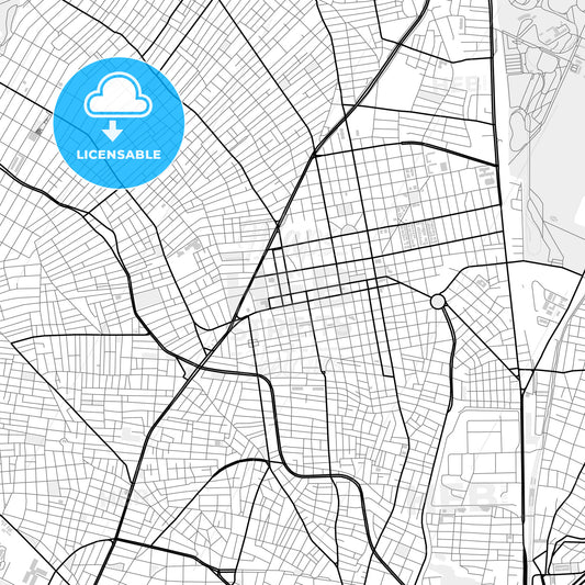 Downtown map of Ilio, Greece