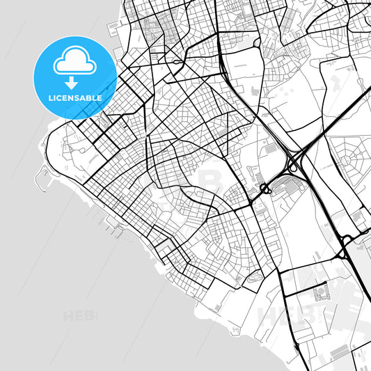 Downtown map of Kalamaria, Greece