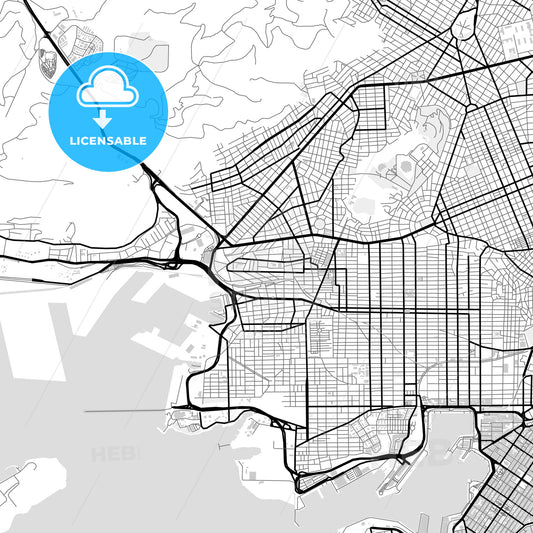 Downtown map of Keratsini, Greece