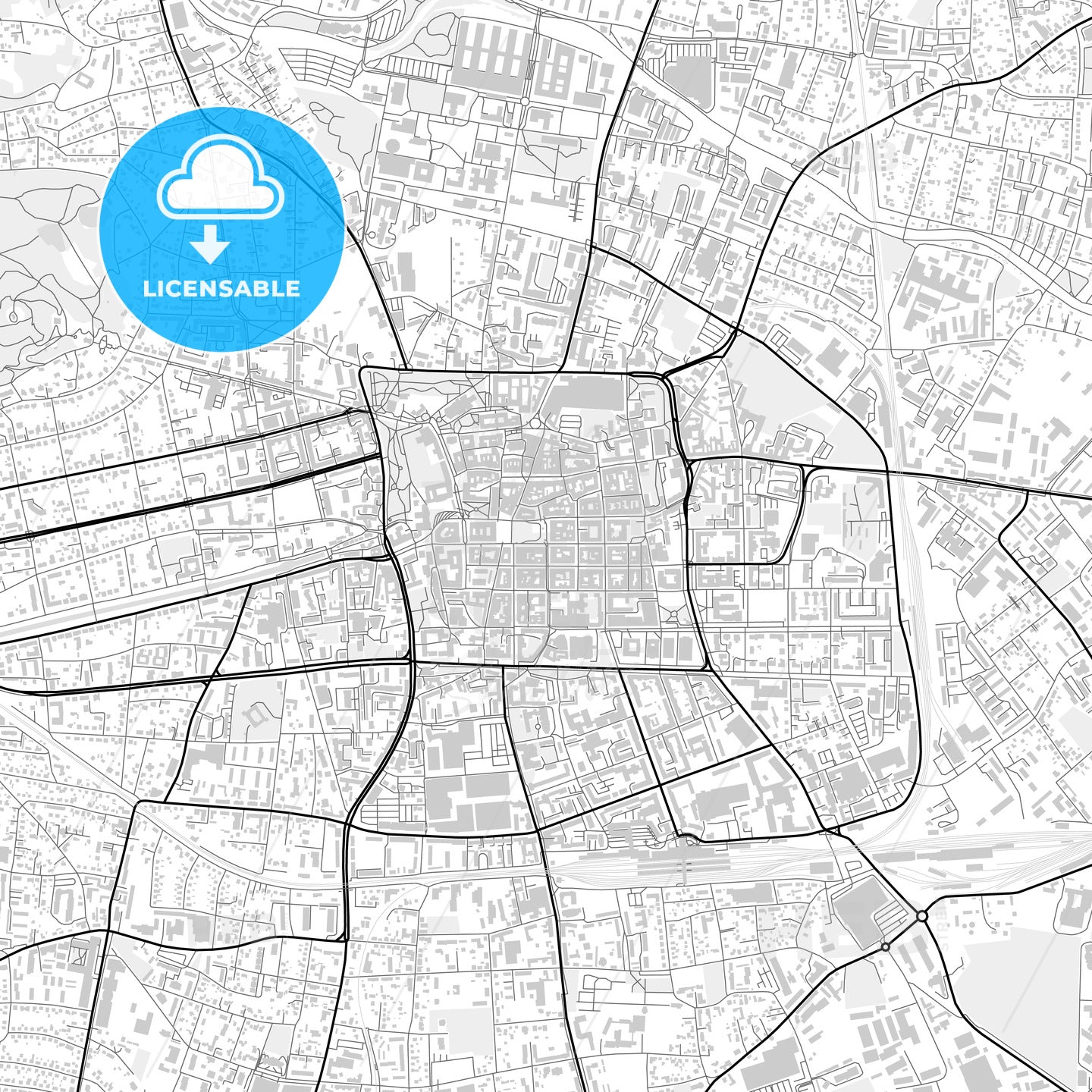 Downtown map of Klagenfurt, Austria