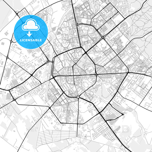 Downtown map of Koszalin, Poland