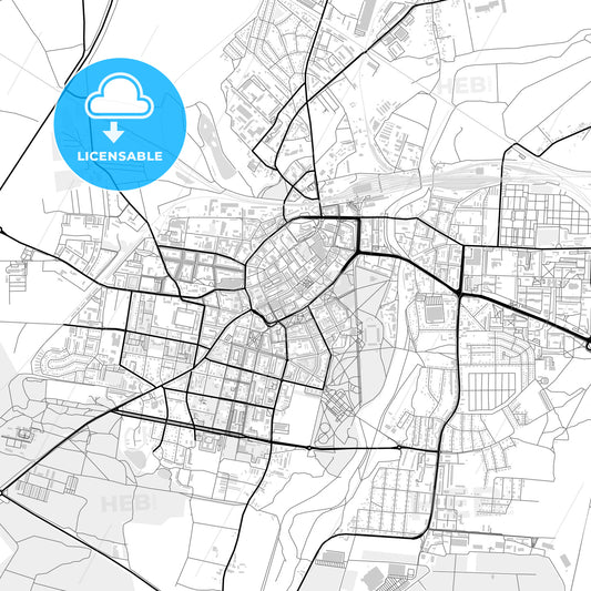 Downtown map of Legnica, Poland