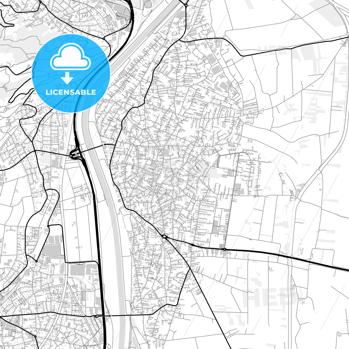 Downtown map of Lustenau, Austria