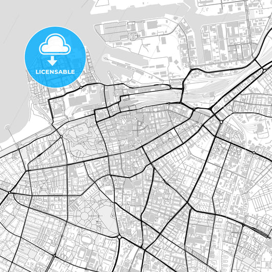 Downtown map of Malmö, Sweden