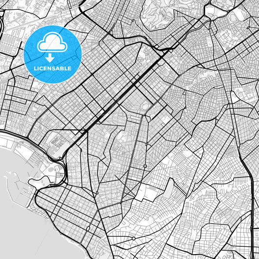 Downtown map of Nea Smyrni, Greece