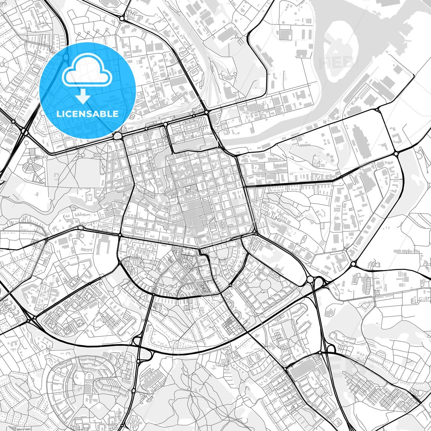 Downtown map of Norrköping, Sweden