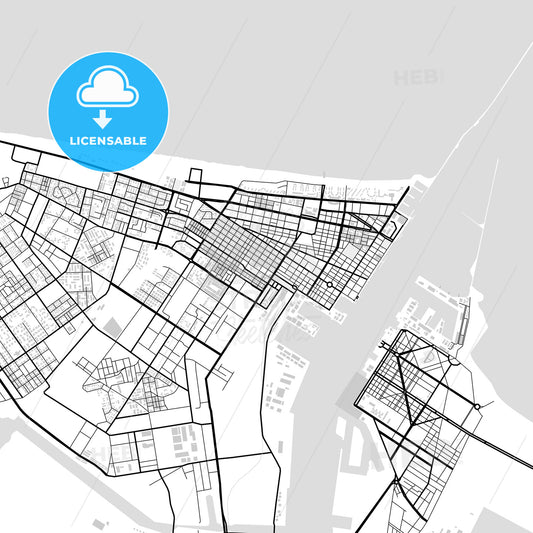 Downtown map of Port Said, Egypt