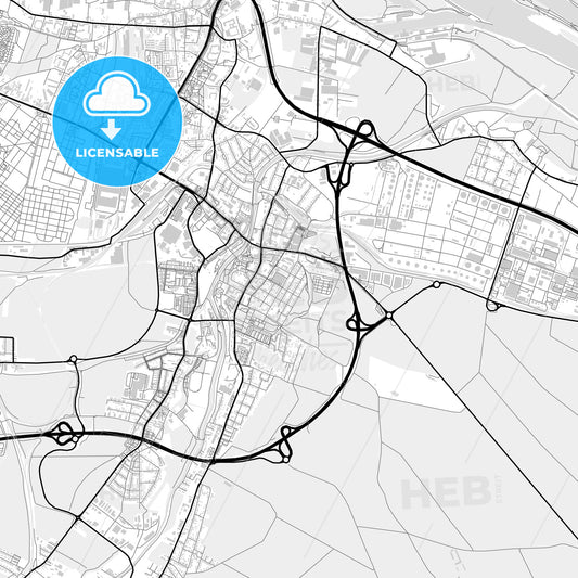 Downtown map of Schwechat, Austria