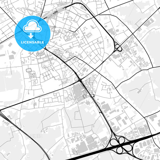 Downtown map of Sint-Niklaas, Belgium