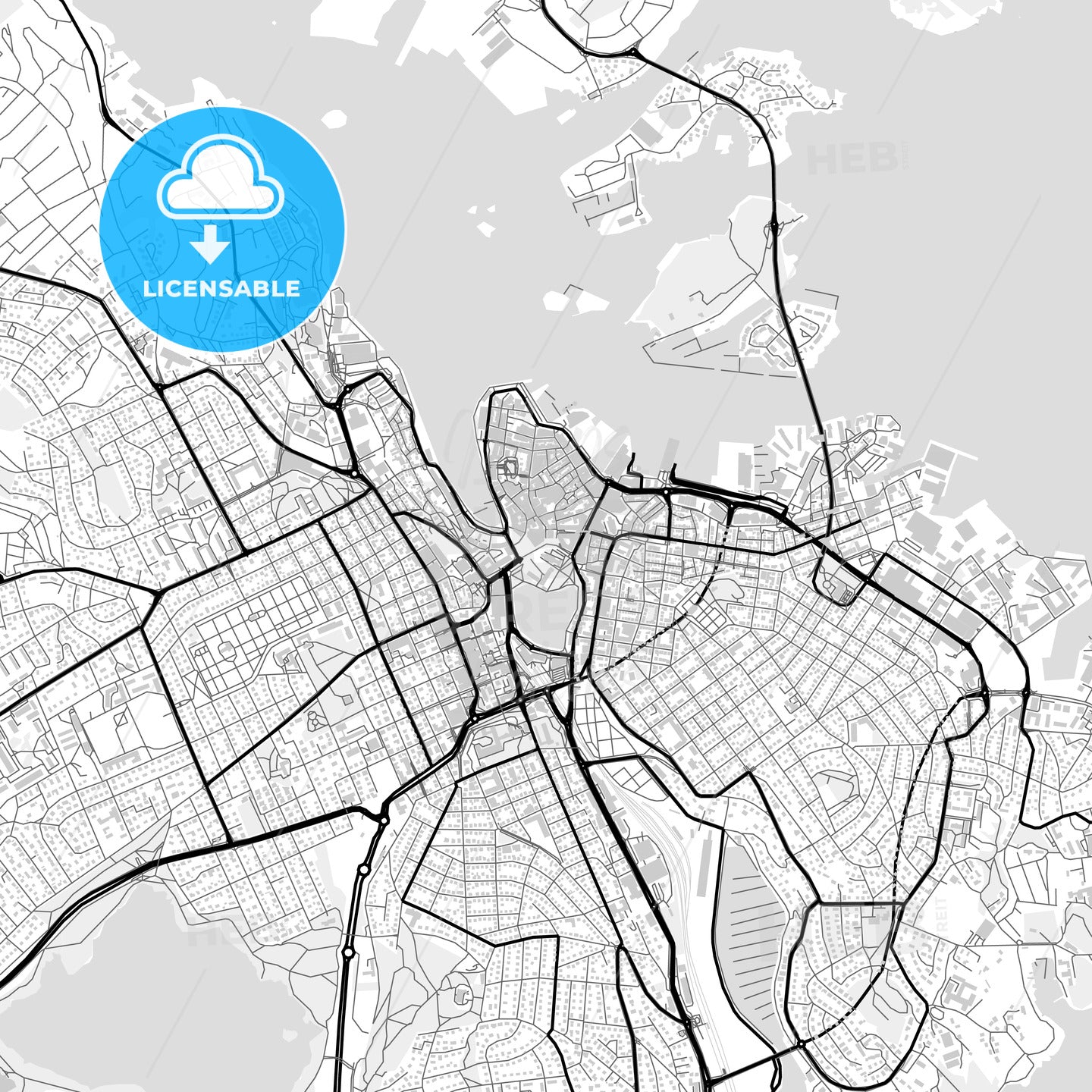 Downtown map of Stavanger, Norway