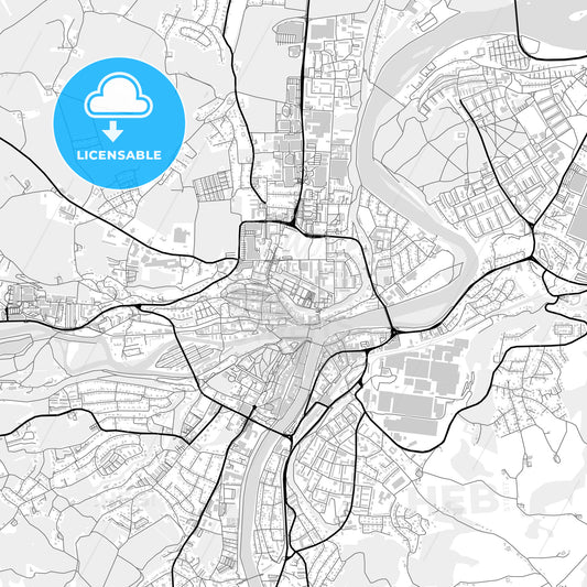 Downtown map of Steyr, Austria