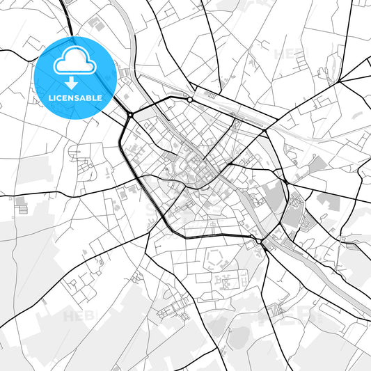 Downtown map of Tournai, Belgium