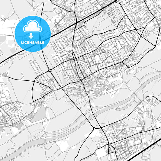 Downtown map of Traun, Austria