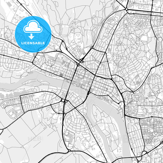 Downtown map of Umeå, Sweden