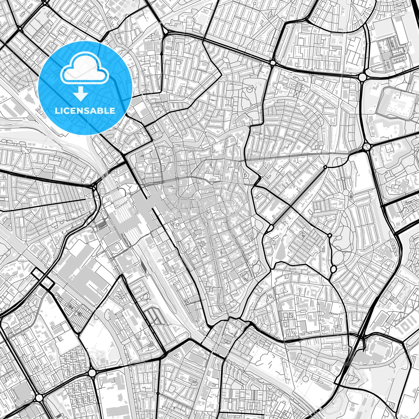 Downtown map of Utrecht, Netherlands