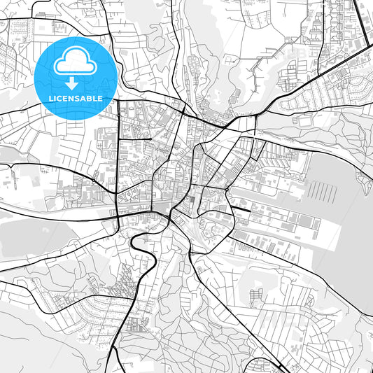 Downtown map of Vejle, Denmark