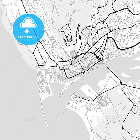 Downtown map of Viana do Castelo, Portugal