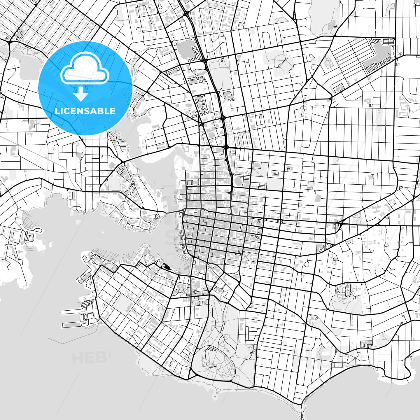 Downtown map of Victoria , Canada