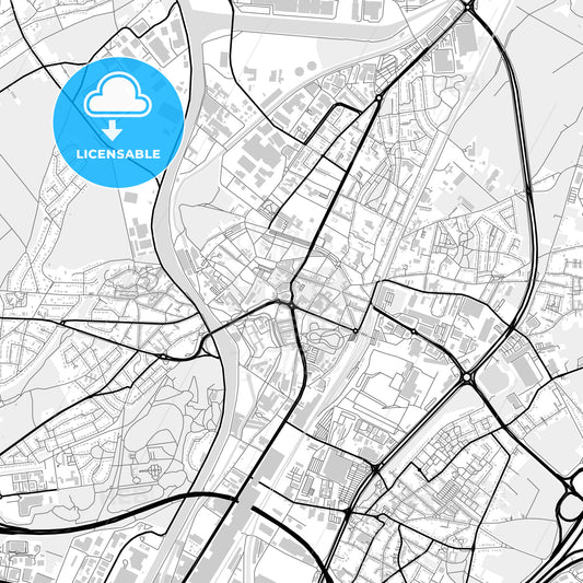 Downtown map of Vilvoorde, Belgium