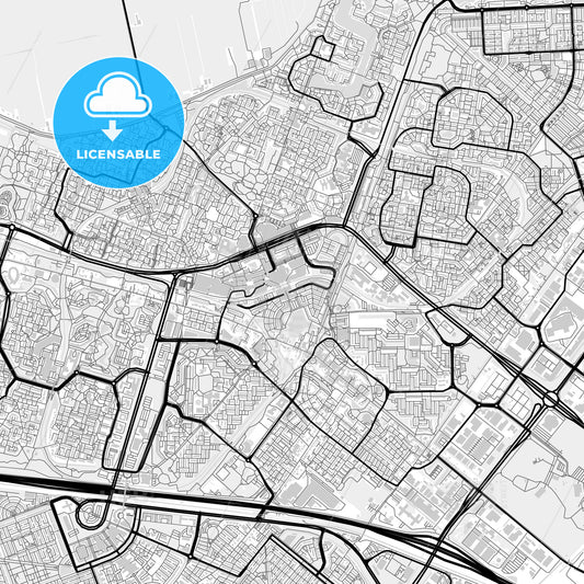 Downtown map of Zoetermeer, Netherlands