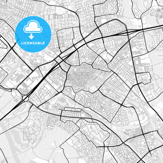 Downtown map of Zwolle, Netherlands