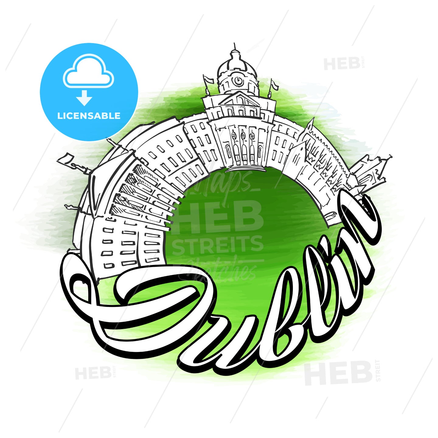 Dublin Panorama Logo Design – instant download