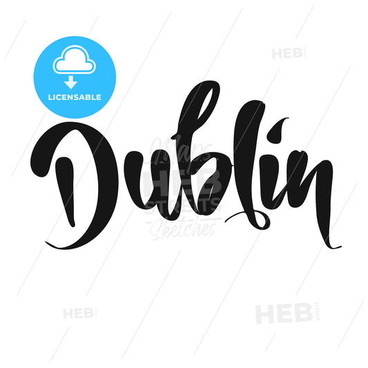 Dublin calligraphic Lettering – instant download