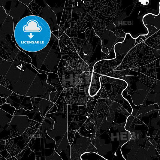 Durham, England PDF map