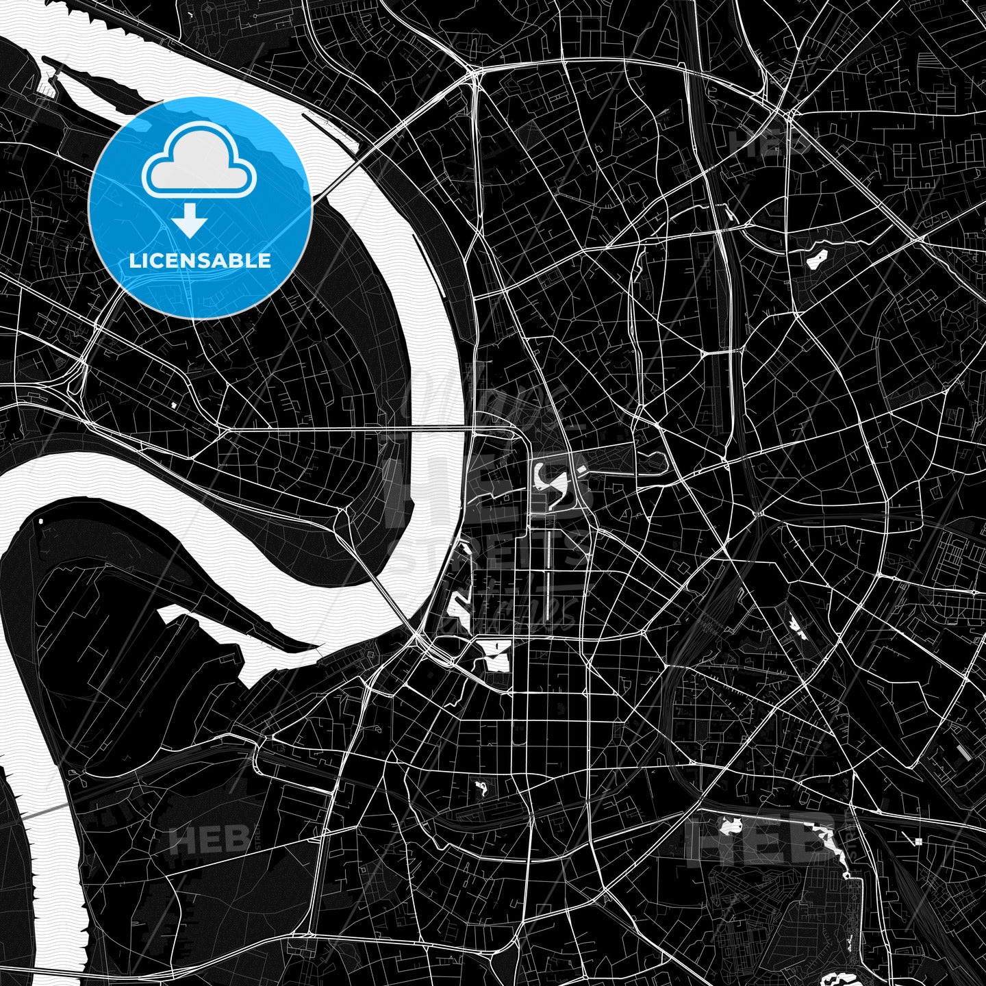 Düsseldorf, Germany PDF map