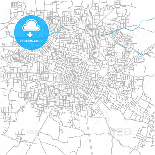 Düzce, Düzce, Turkey, city map with high quality roads.