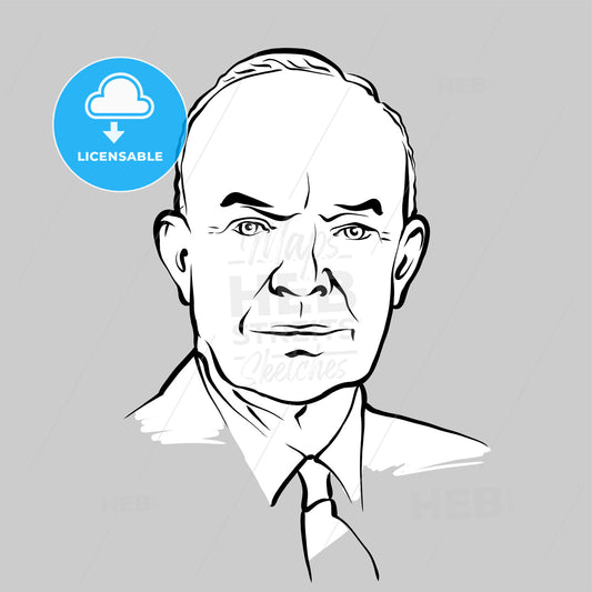 Dwight D. Eisenhower Modern Vector Drawing