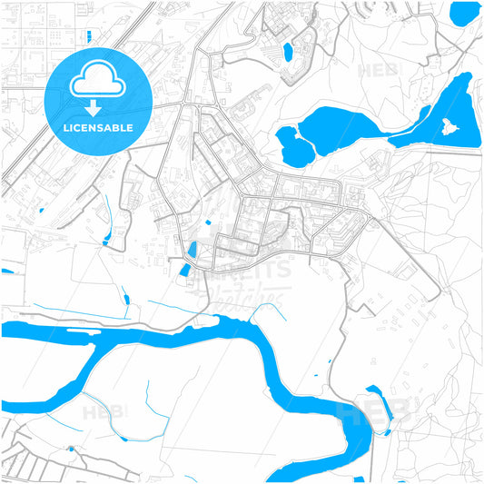 Dzerzhinsky, Moscow Oblast, Russia, city map with high quality roads.