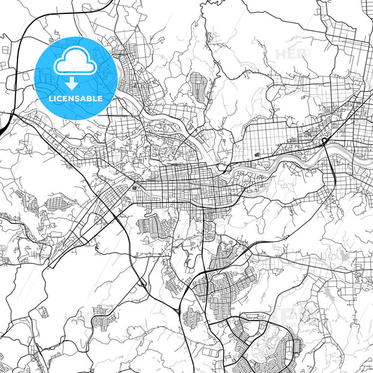 いわき市 Iwaki, City Map, Light