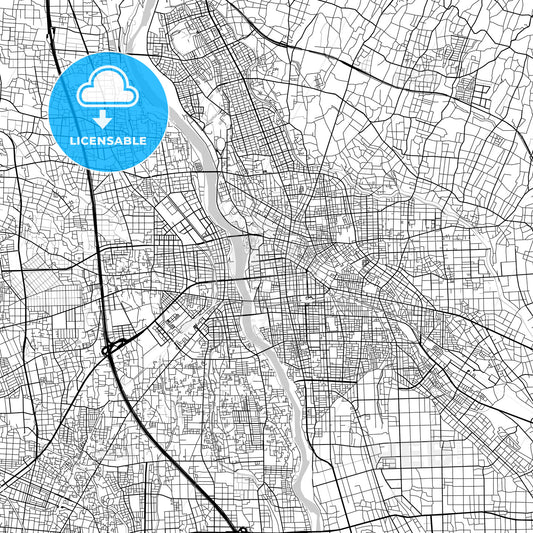 前橋市 Maebashi, City Map, Light