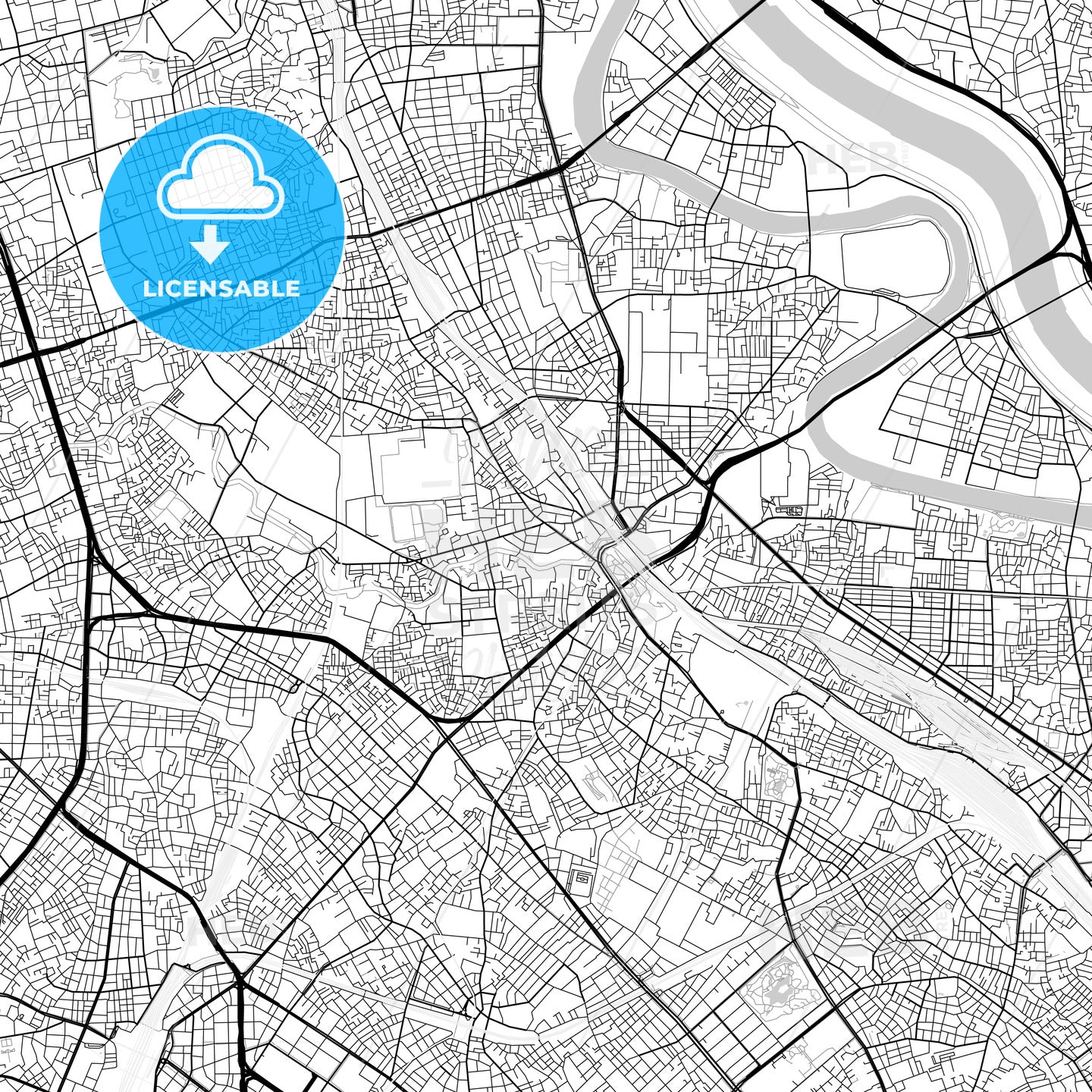 北区 Kita, City Map, Light