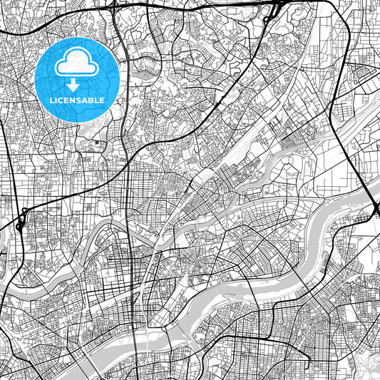 吹田市 Suita, City Map, Light