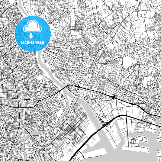 市川市 Ichikawa, City Map, Light