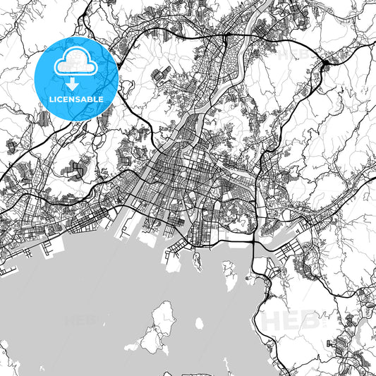 広島市 Hiroshima, City Map, Light