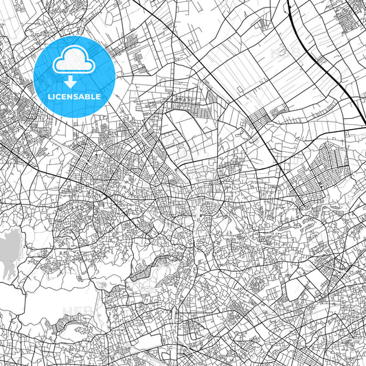 所沢市 Tokorozawa, City Map, Light