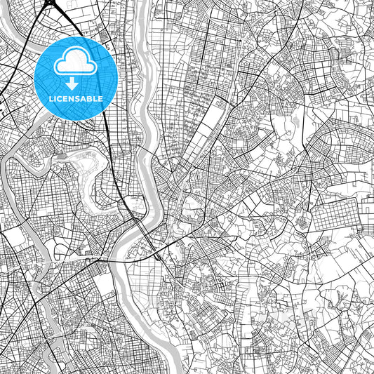 松戸市 Matsudo, City Map, Light