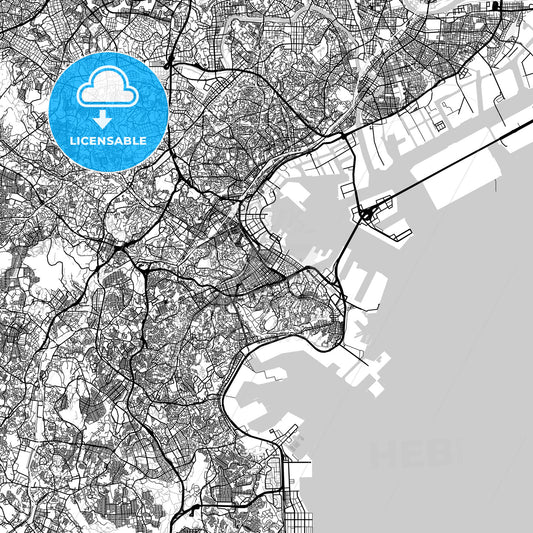 横浜市 Yokohama, City Map, Light